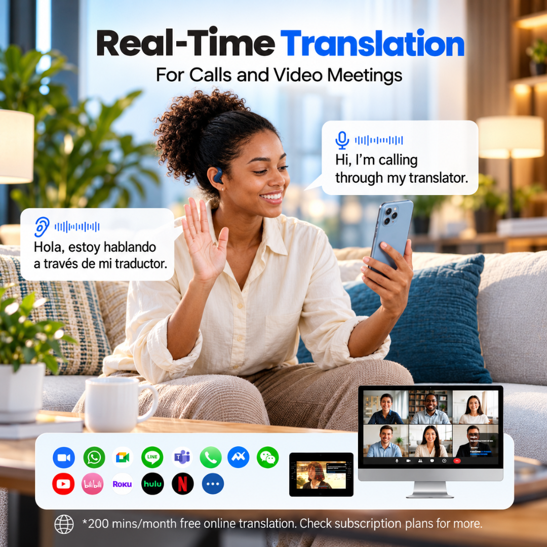 Timekettle LiveTalk AI Translation Earbuds, 54 Languages, Open-Ear