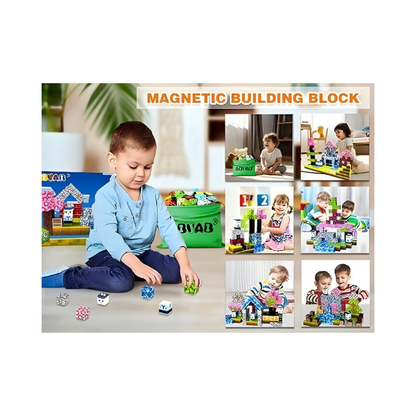 Magnetic Blocks Building Set - STEM Sensory Toys for Kids | 70 Pcs