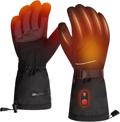 Rechargeable Waterproof Cut-Resistant Winter Work Gloves for Men