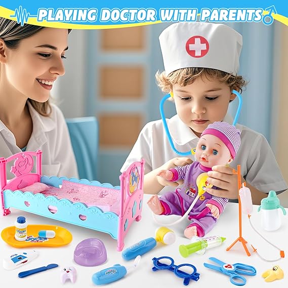 NETEHU Toddler Doctor Kit – Pretend Play Medical Set with Costume