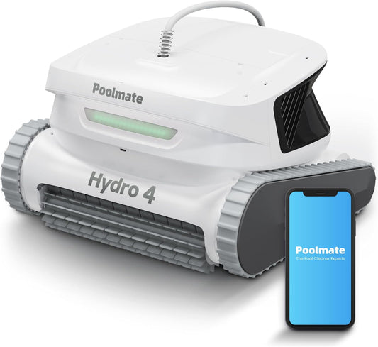 Poolmate Hydro 4 Corded Robotic Pool Cleaner with App Control & 4.1L Filter