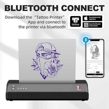 Bluetooth Tattoo Stencil Printer - Wireless, Portable, Thermal Printing Machine