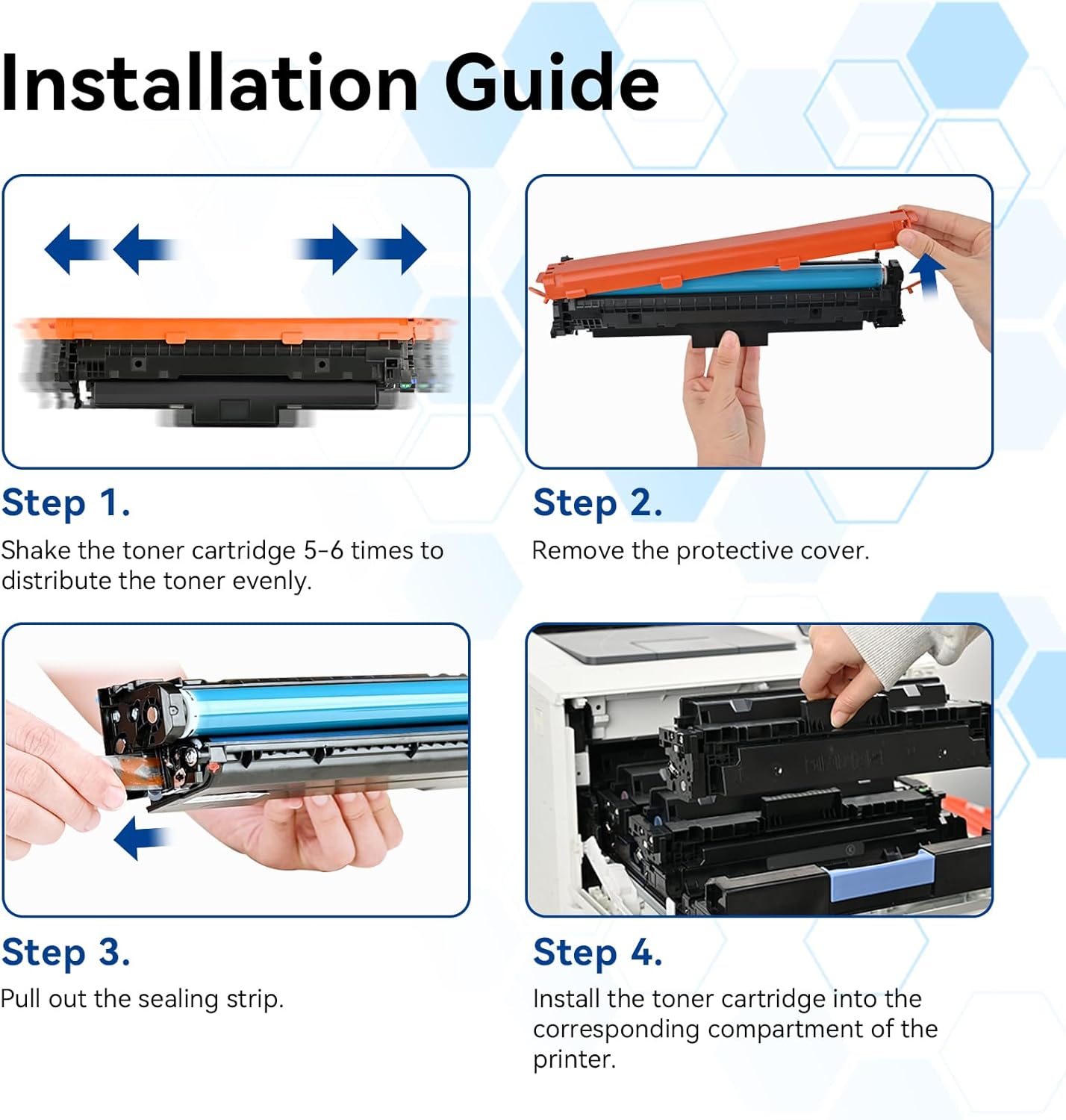 LEMERO 210A Toner Cartridges 4-Pack for HP Color LaserJet Pro 4201 4301 MFP