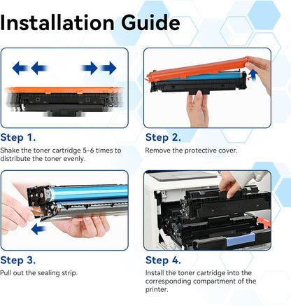LEMERO 210A Toner Cartridges 4-Pack for HP Color LaserJet Pro 4201 4301 MFP