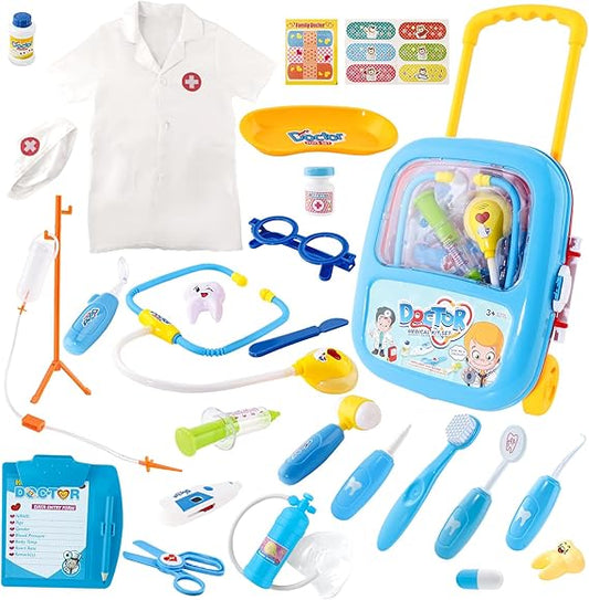 NETEHU Doctor Kit for Kids – Pretend Play Medical Set with Stethoscope