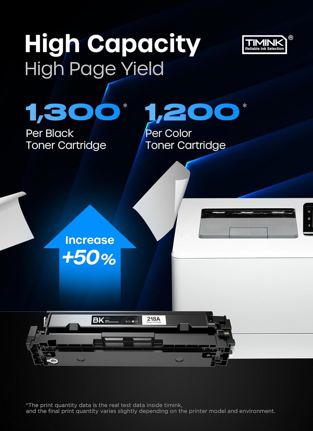 Timink 218A Toner Cartridge 4-Pack with Chip for HP Color Pro MFP