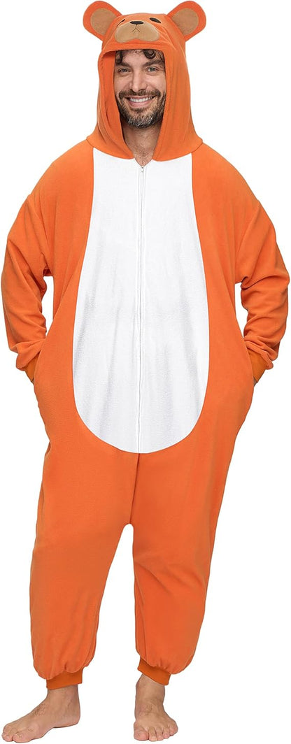 Spooktacular Creations Bear Hooded Jumpsuit Halloween Pajama Costume - XL