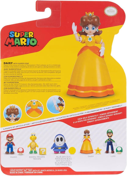 World of Nintendo Super Mario Daisy 4-Inch Articulated Action Figure