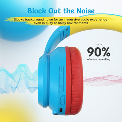 TONOSHARK Kids Bluetooth Headphones with ANC, Foldable Over-Ear