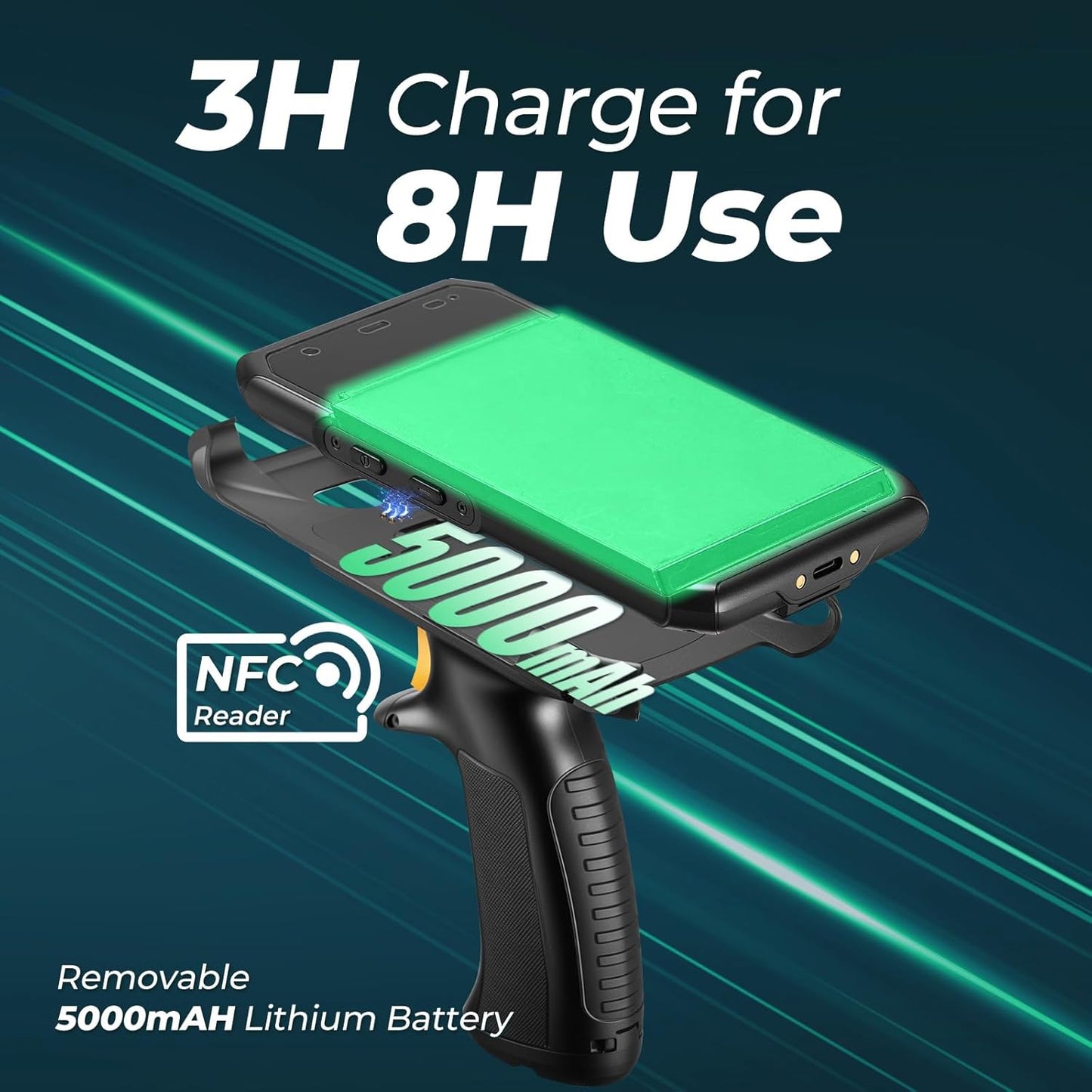 SVANTTO Android 13 Rugged Barcode Scanner with Pistol Grip & Honey-W Engine