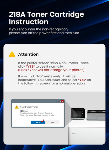 Timink 218A Toner Cartridge 4-Pack with Chip for HP Color Pro MFP