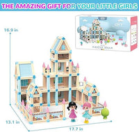 Mostop 342-Piece Princess Castle Dollhouse Building Set with Lights & Dolls