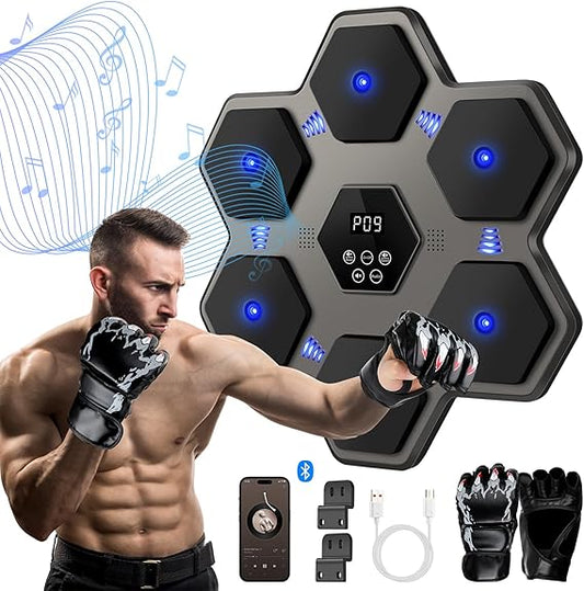 Smart Bluetooth Music Boxing Machine with Wall-Mount & LED Display