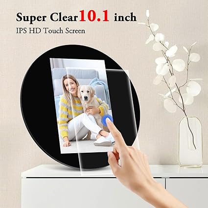 ThankVip 10.1" WiFi Digital Picture Frame, HD Touch Screen, 32GB Storage