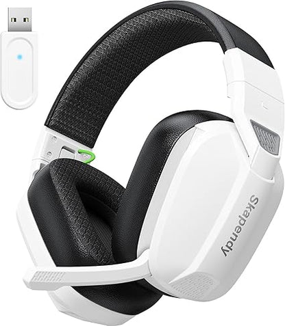 Skapendy VK80 Wireless Gaming Headset, 50+Hr Battery, Noise-Canceling Mic