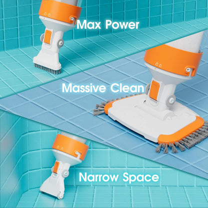 AQUAFYSH Cordless Pool Vacuum – 16.8 GPM Suction, 60M Run-Time, 25µm Filter