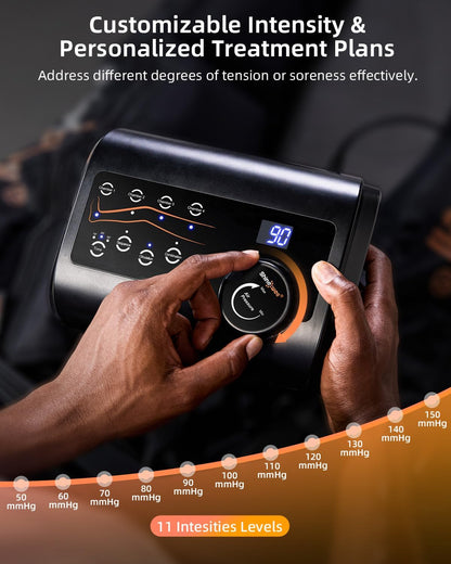 SHINE WELL Leg Recovery System – Air Compression Massager, 11 Intensities