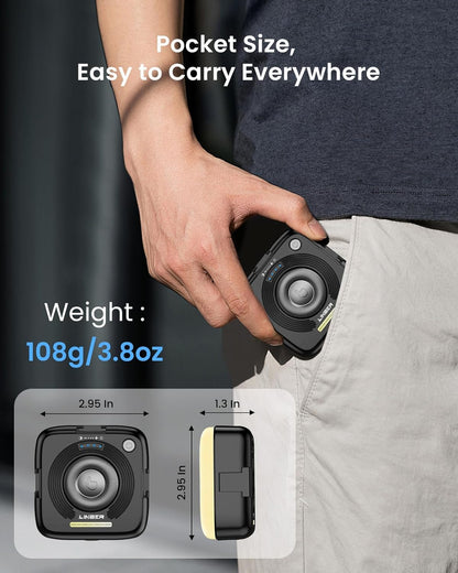 Linber DC06 Magnetic LED Video Light – 3000-9000K Pocket Camera Lighting