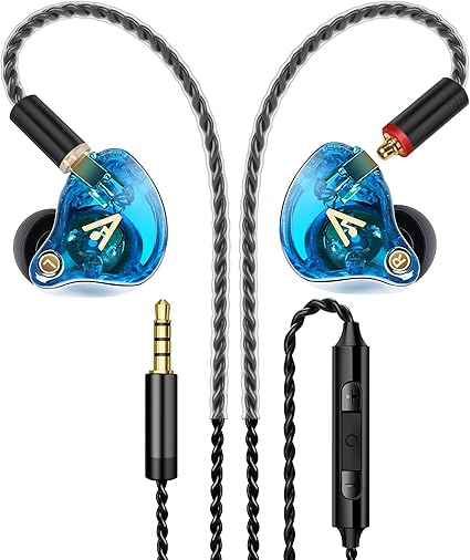 Vibes 202M Wired Earbuds - HiFi Noise-Isolating In-Ear Monitors w/ Mic & Deep Bass