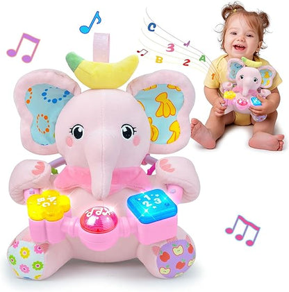 Musical Elephant Toy for Babies | Light-Up & Crinkle Sounds | 0-12 Months