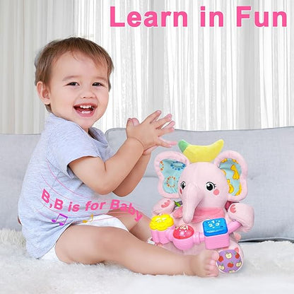 Musical Elephant Toy for Babies | Light-Up & Crinkle Sounds | 0-12 Months