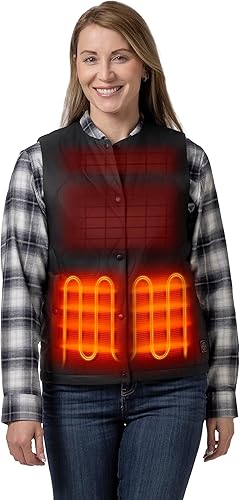 ORORO Women's Heated Vest Liner – Ultra-Light, 4 Heat Zones, Dual-Battery