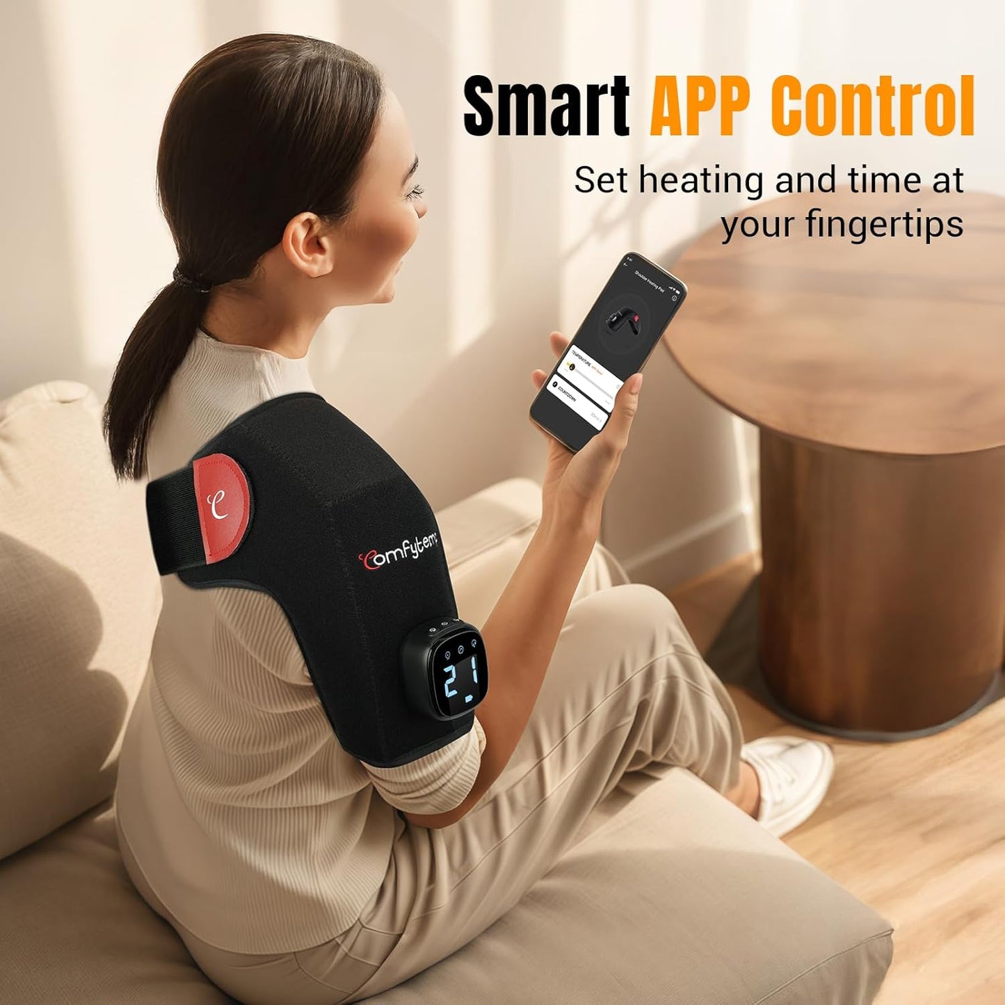 Comfytemp Cordless Shoulder Heating Pad for Rotator Cuff Pain Relief, S/M