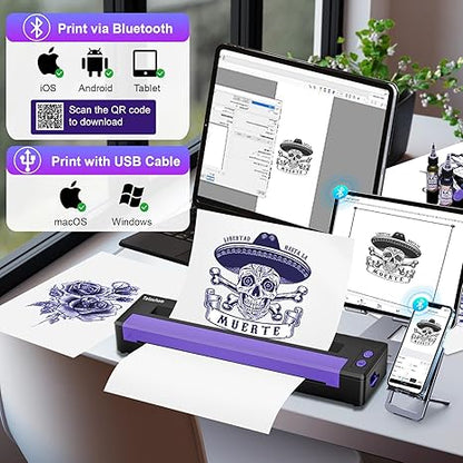 Wireless Tattoo Stencil Printer for Artists | Inkless Thermal Machine