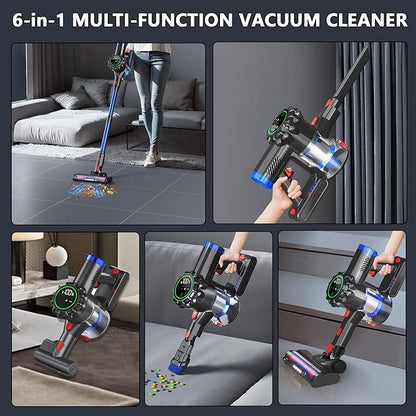 ANOKUNMP Cordless Vacuum Cleaner - LED Touch Screen & Carpet Cleaner