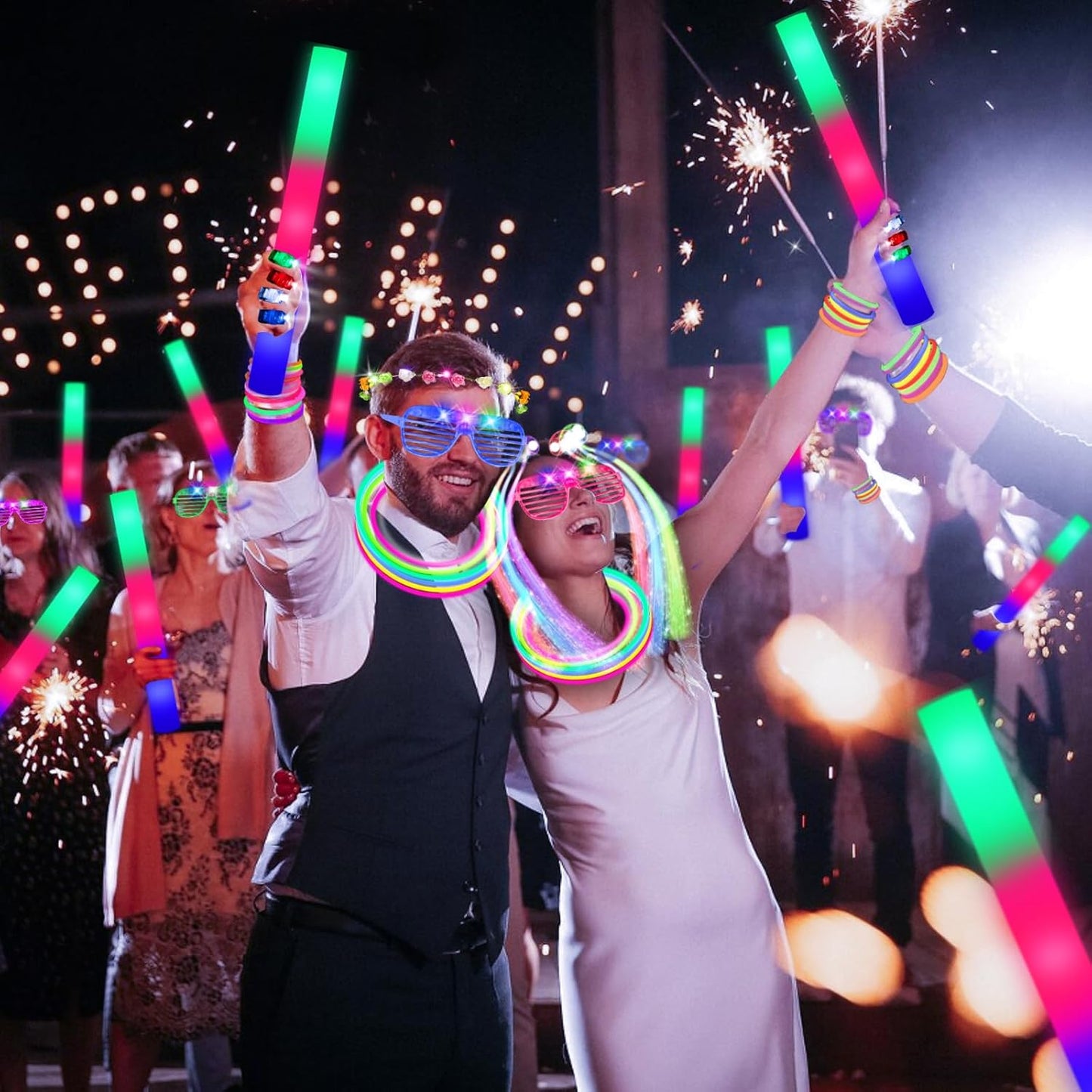 HONLYNE 302-Piece Glow Party Supplies LED Toys Kit for Kids & Adults