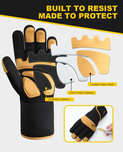 SNOWYES Heated Work Gloves for Men & Women with Rechargeable Battery