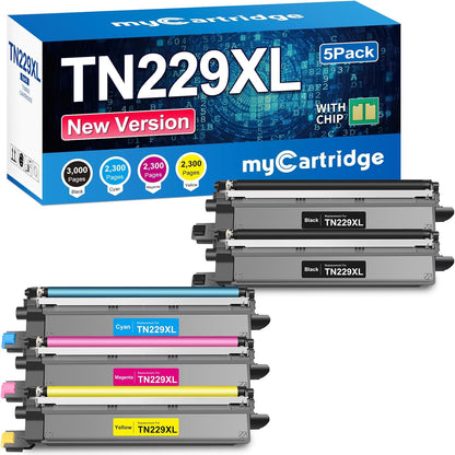 myCartridge TN229XL TN229 Toner Replacement for Brother Printers, 5-Pack