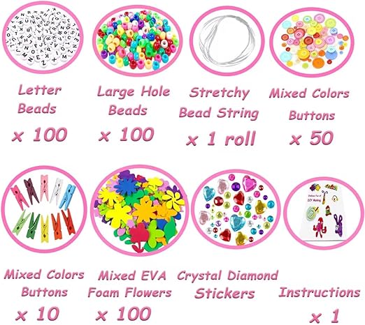 VLUSSO Kids Arts and Crafts Supplies DIY Craft Kits, 1600+ Pieces, Ages 4-8