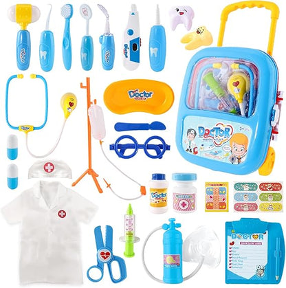 NETEHU Doctor Kit for Kids – Pretend Play Medical Set with Stethoscope