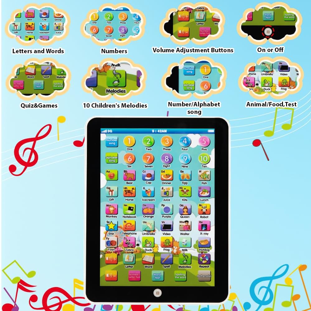Generic Kids Learning Tablet – Interactive Educational Toy for Ages 2-3