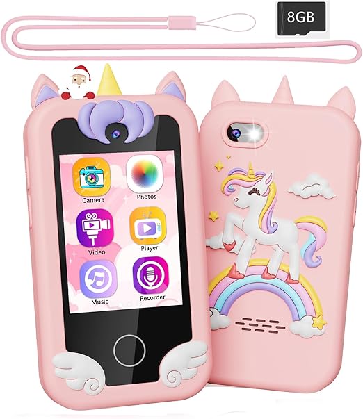 Shiningstone Kids Toy Phone | Dual Camera MP3 Player for Girls 3-8