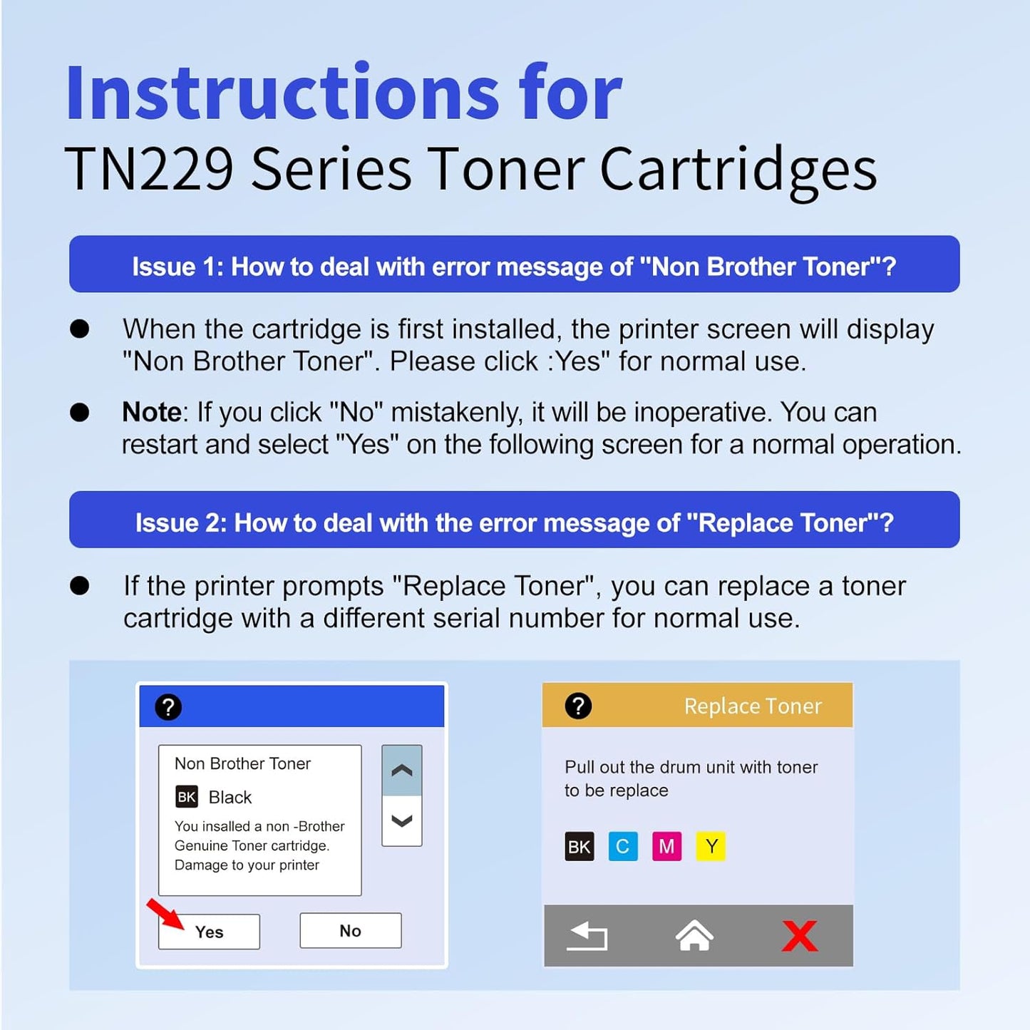 myCartridge TN229XL TN229 Toner Replacement for Brother Printers, 5-Pack
