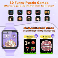 Kids Smartwatch with 30 Games, HD Camera, Touchscreen, Music, Pedometer - Ages 3-12