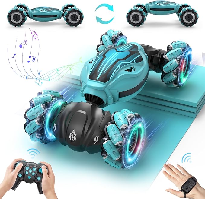 Minetom Gesture Sensing RC Stunt Car – 360° Spin, Double-Sided Flip