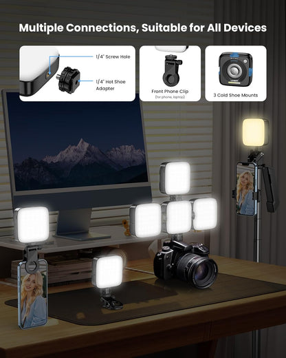 Linber DC06 Magnetic LED Video Light – 3000-9000K Pocket Camera Lighting