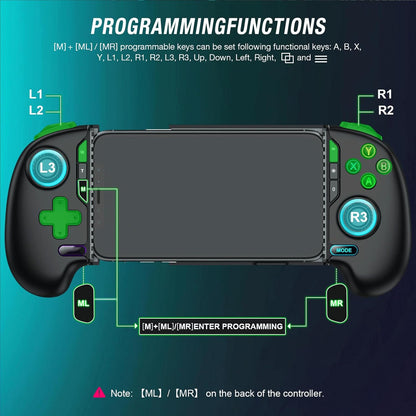 AXYBCOOL Mobile Wireless Game Controller with Hall Joystick RGB
