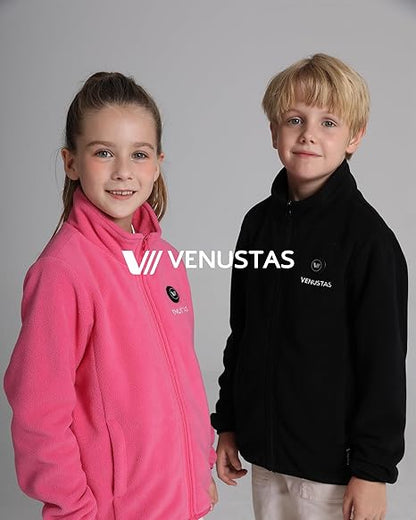 Venustas Kids Heated Fleece Jacket – 7.4V Battery, Ultra-Warm Winter Coat