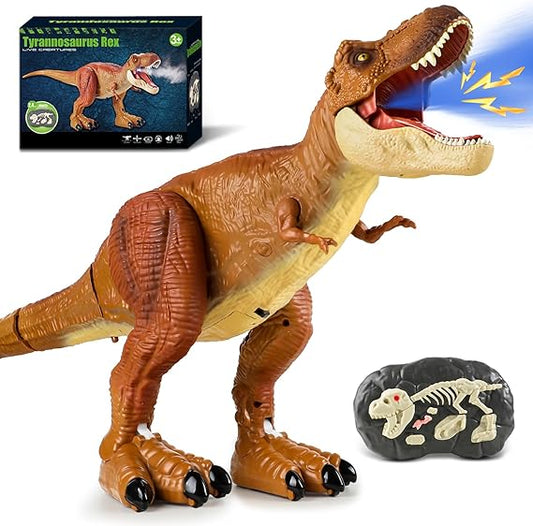 Tyrannosaurus RC Dinosaur Toy for Kids, Mist Spray, Roar & Adjustable Speed