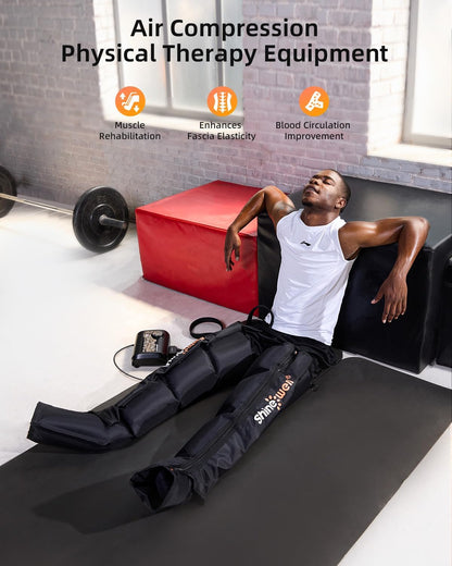 SHINE WELL Leg Recovery System – Air Compression Massager, 11 Intensities