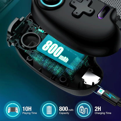 AXYBCOOL Mobile Wireless Game Controller with Hall Joystick RGB