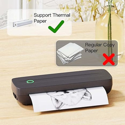 DOLEWA Portable Thermal Printer | Wireless Bluetooth Inkless Printer