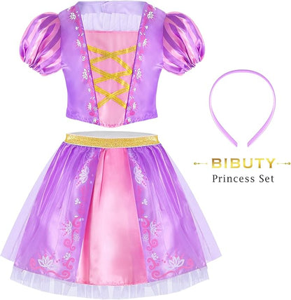 BIBUTY Princess Dress Up Clothes for Girls with Accessories (Ages 3–6)