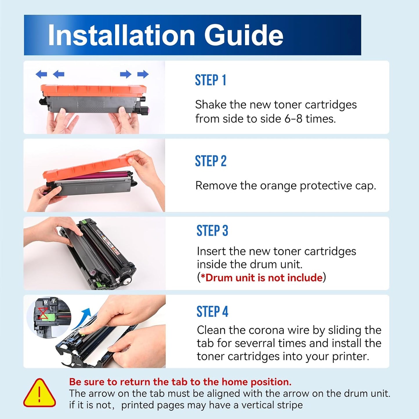 InkNI TN229XL Toner Cartridge 5-Pack Compatible for Brother Printers