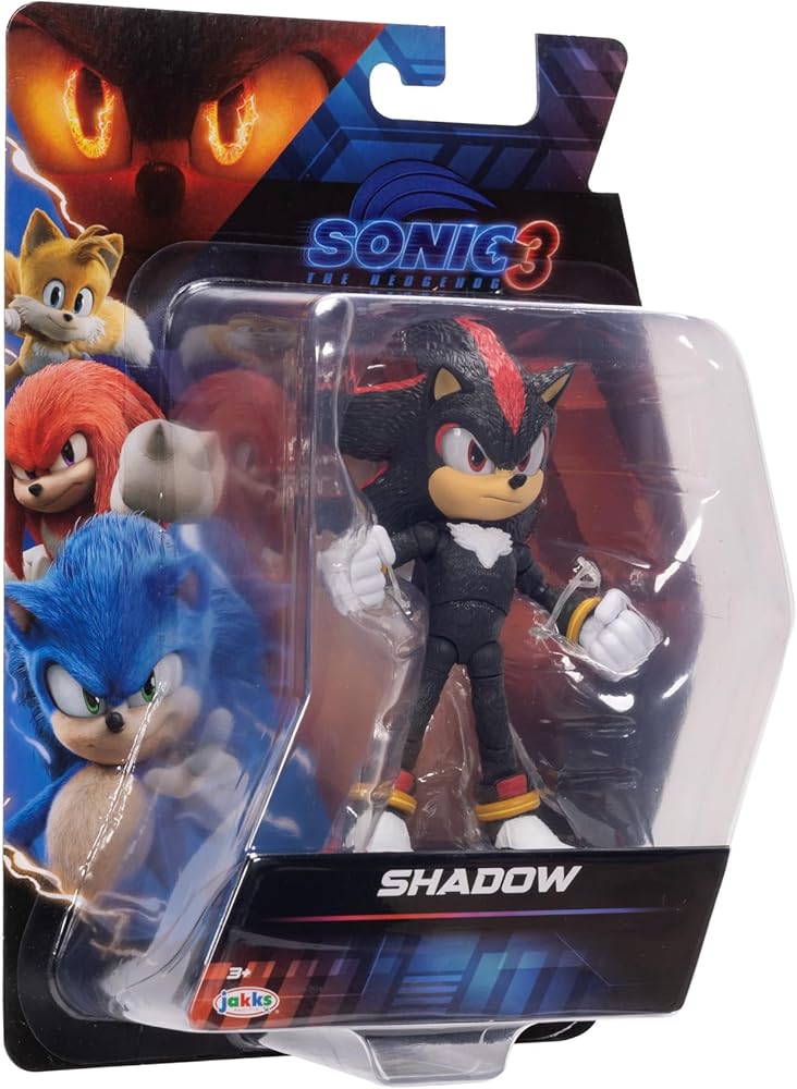 Sonic 3 Movie 5-Inch Shadow Action Figure – Highly Articulated Toy for Kids