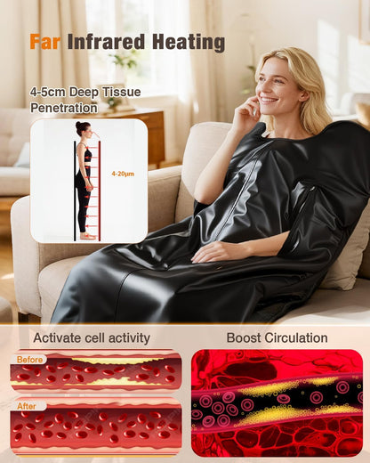 Noerishia Infrared Sauna Blanket with Remote Control & Carry Bag